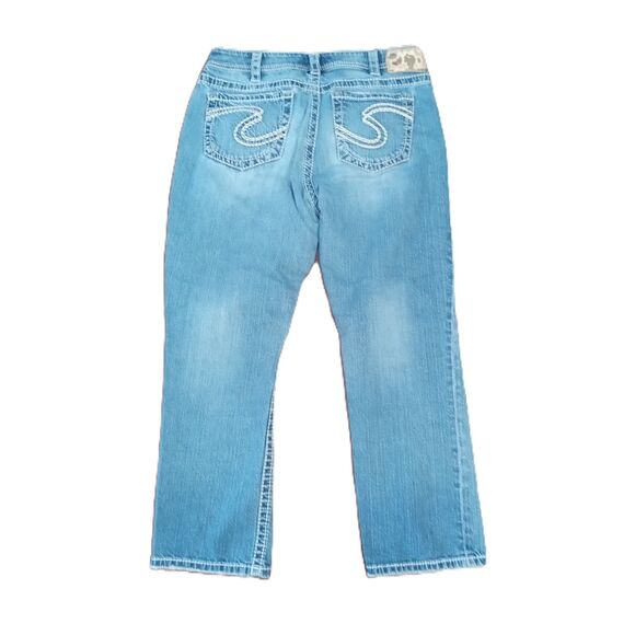 SILVER JEANS Natsuki Low Rise Crop W 31 Women's Capri Jeans - Picture 2 of 5